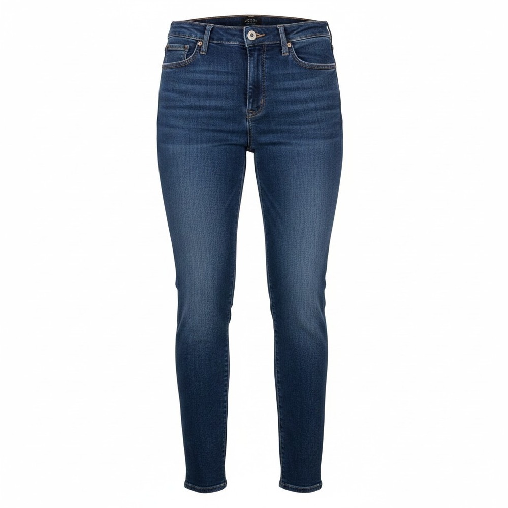 J.Crew Y2K Comfort Fitting 8 Inch Mid-Rise Skinny Jeans Blue Denim Size 16/35